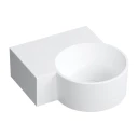 umywalka nablatowa/wisząca - lewa, 33 x 34 cm