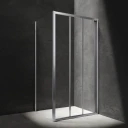 rectangular shower enclosure with sliding door, 80 x 90 cm