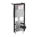 STRONGFRAME bâti-support pour cuvette de WC murale + STEEL-R45 plaque de commande en acier inoxydable