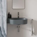 umywalka nablatowa/wisząca - lewa, 55 x 38 cm