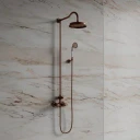 thermostatic shower system for exposed installation