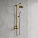 thermostatic shower system for exposed installation