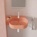 umywalka nablatowa/wisząca - lewa, 55 x 38 cm