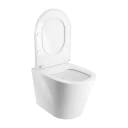 cuvette de WC murale avec abattant frein de chute, 52 x 36 cm