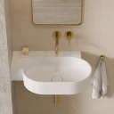 umywalka nablatowa/wisząca - lewa, 64 x 44 cm