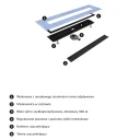 prysznicowy odpływ liniowy z maskownicą do wklejenia płytek, 70 cm