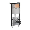 STRONGFRAME bâti-support pour cuvette de WC murale + STEEL-R45 plaque de commande en acier inoxydable