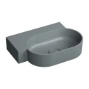 countertop/wall-mounted basin - left, 55 x 36 cm