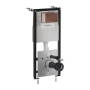 STRONGFRAME concealed frame for a wall-mounted toilet, with ECO flushing + STEEL-R45 stainless steel flush plate