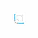 quadrant shower enclosure with sliding door, 90 x 90 cm