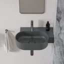 vasque à poser/suspendu - droite, 55 x 36 cm