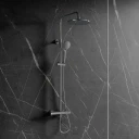 thermostatic shower system for exposed installation