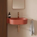 umywalka nablatowa/wisząca - lewa, 55 x 38 cm