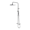 thermostatic shower system for exposed installation