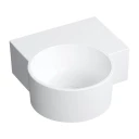 umywalka nablatowa/wisząca - prawa, 33 x 34 cm