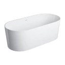 freestanding bath with overflow, 160 x 75 cm