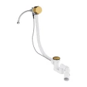 bath filler with pop up waste and overflow