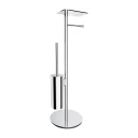 free-standing toilet roll and brush holder
