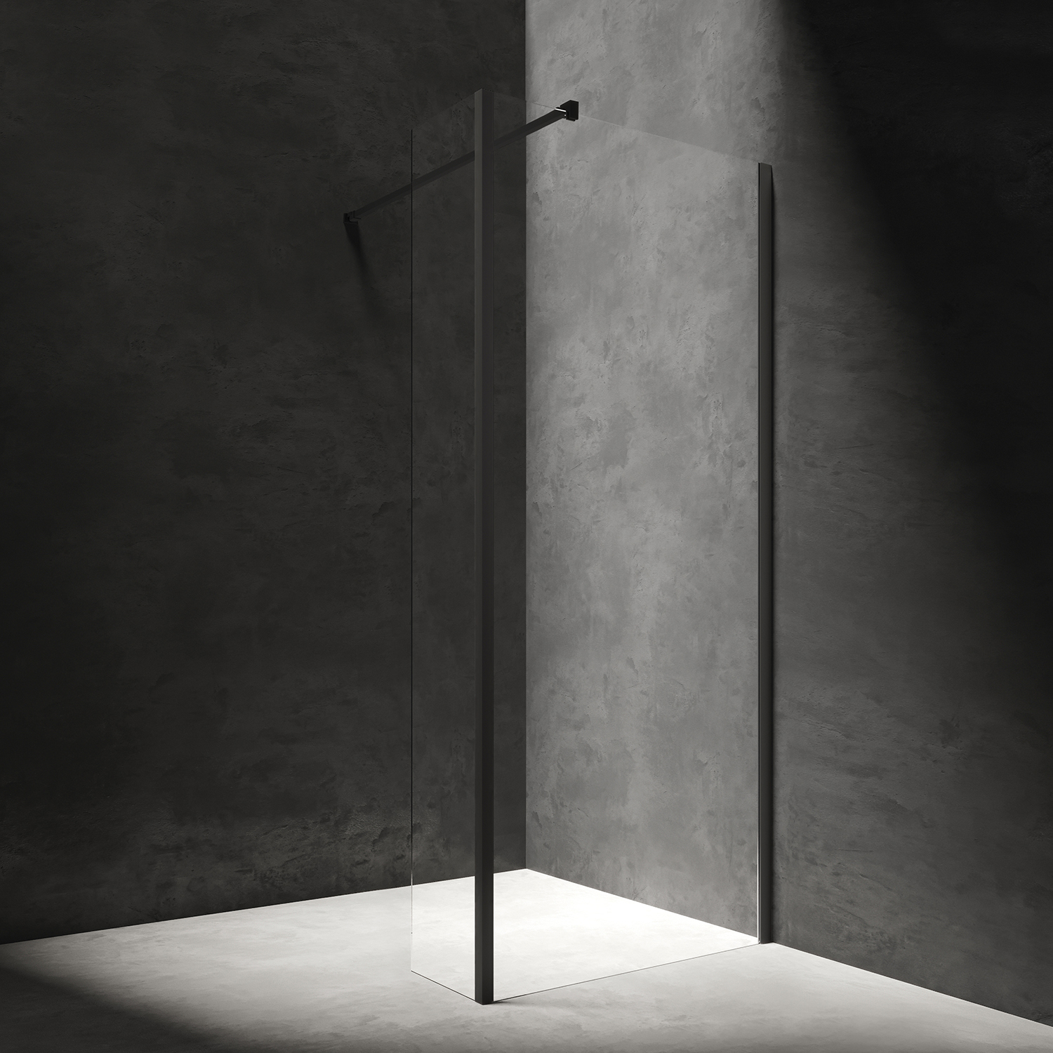 walk-in shower enclosure with side wall, 80 x 30 cm
