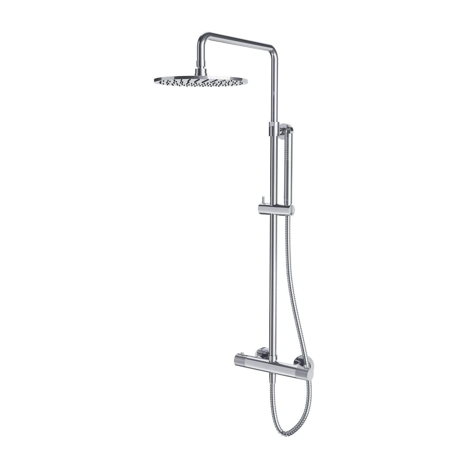 thermostatic shower system for exposed installation