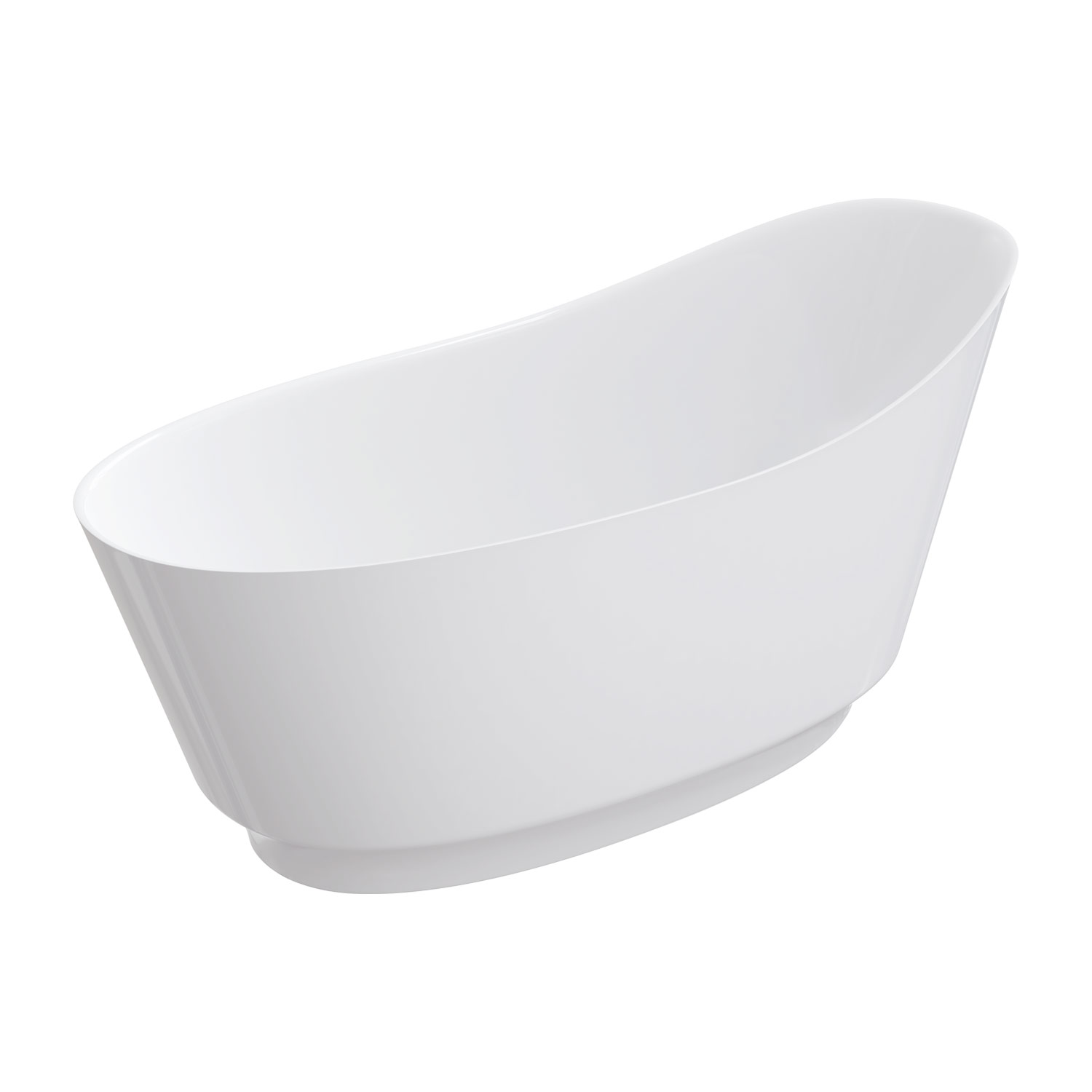 high back freestanding bath, 158 x 72 cm