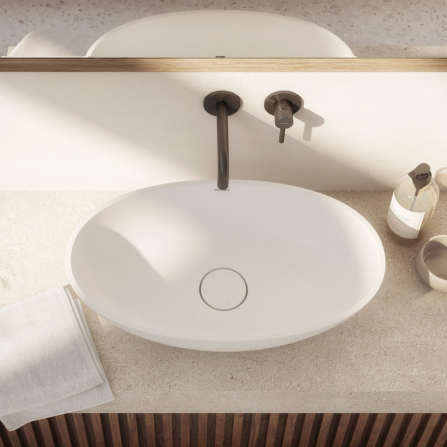 countertop basin, 60 x 35 cm