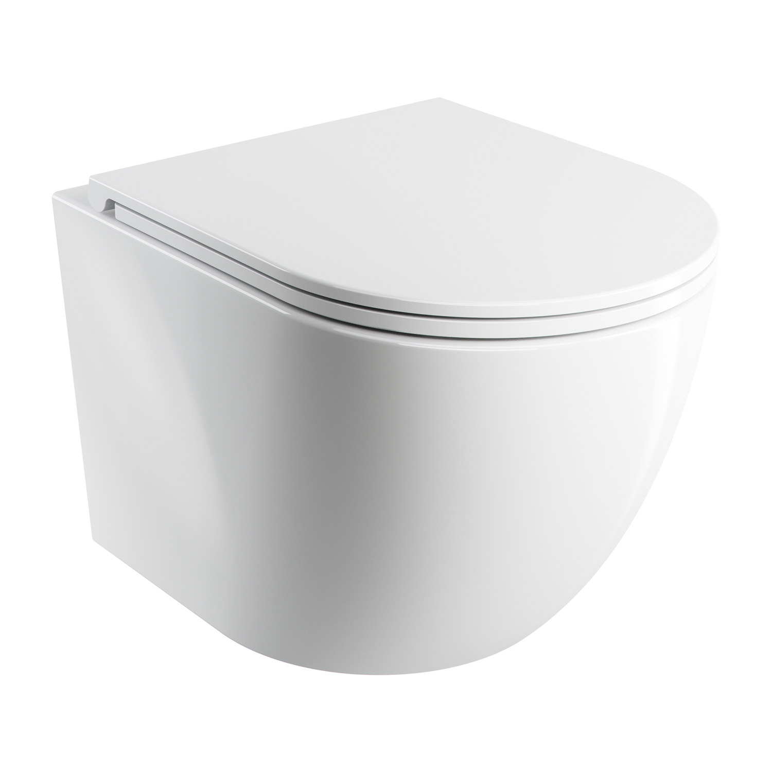 wall-mounted toilet SILENT POWER™ with soft-close seat, 49 x 37 cm