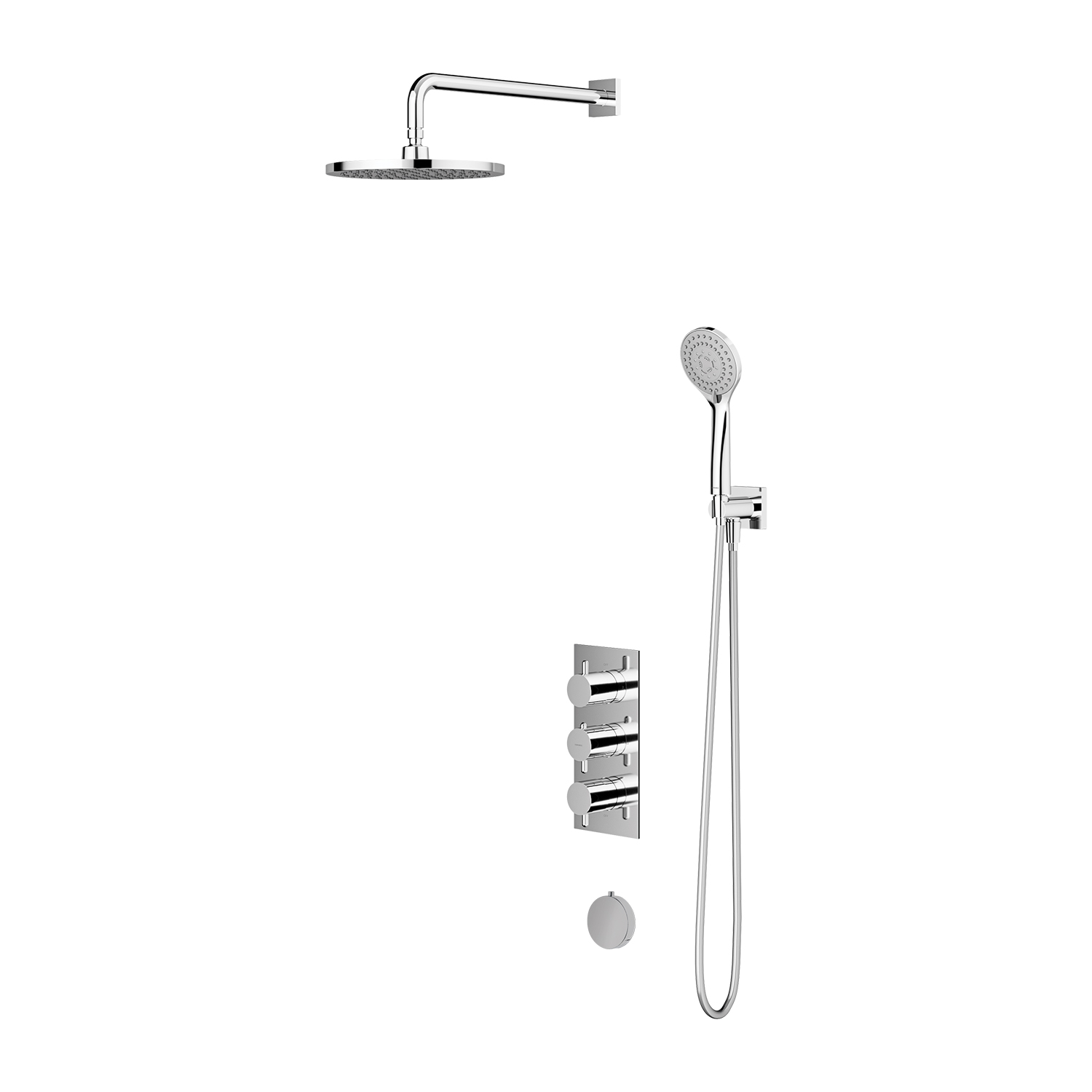 thermostatic bath system for concealed installation