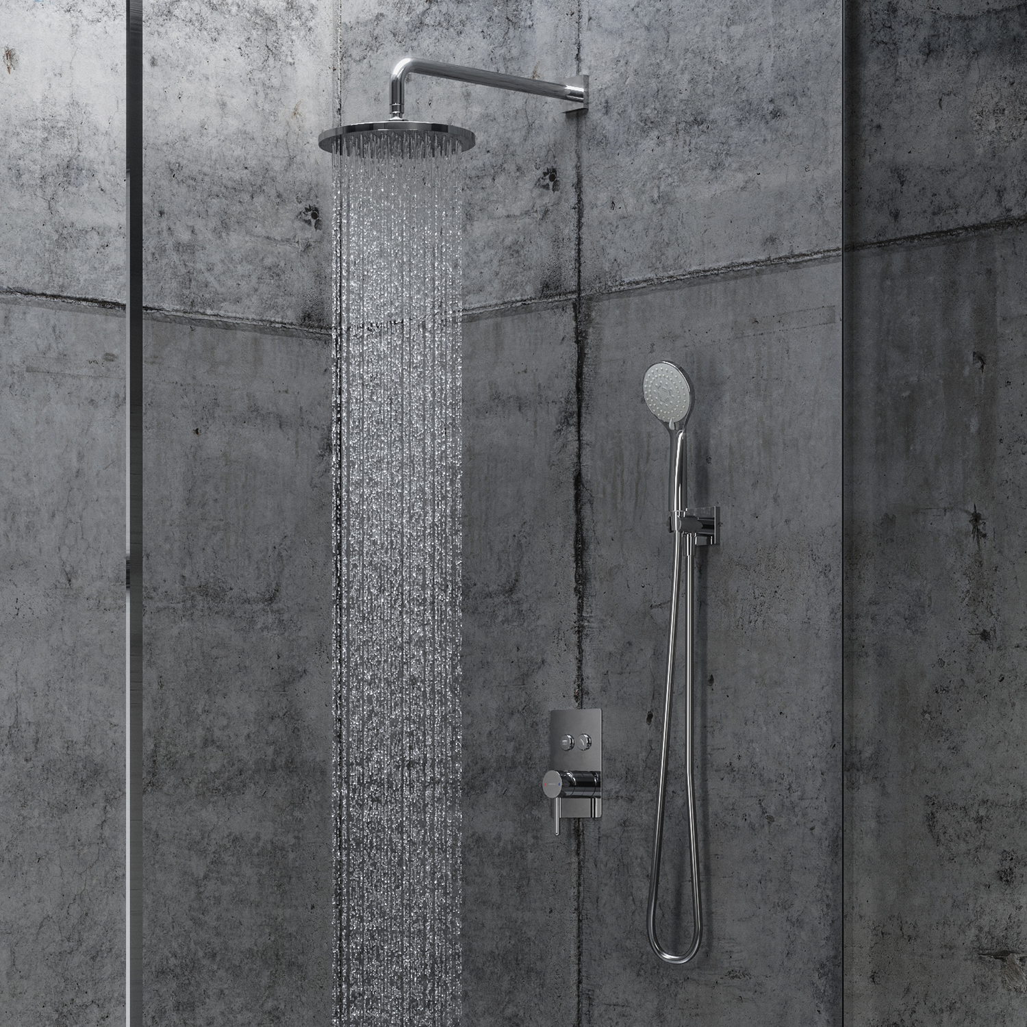 wall-mounted shower arm, 40 cm