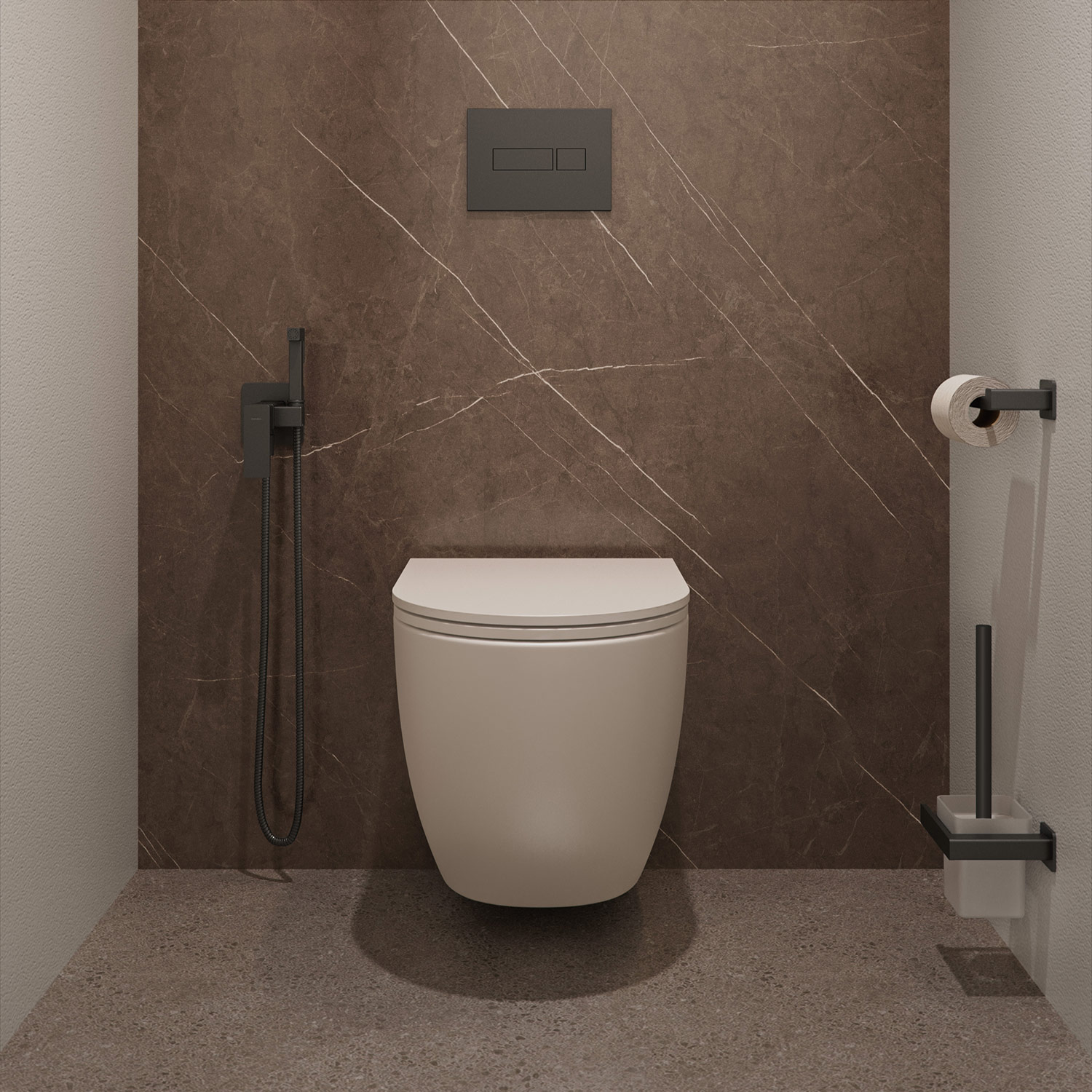 bidet system for concealed installation