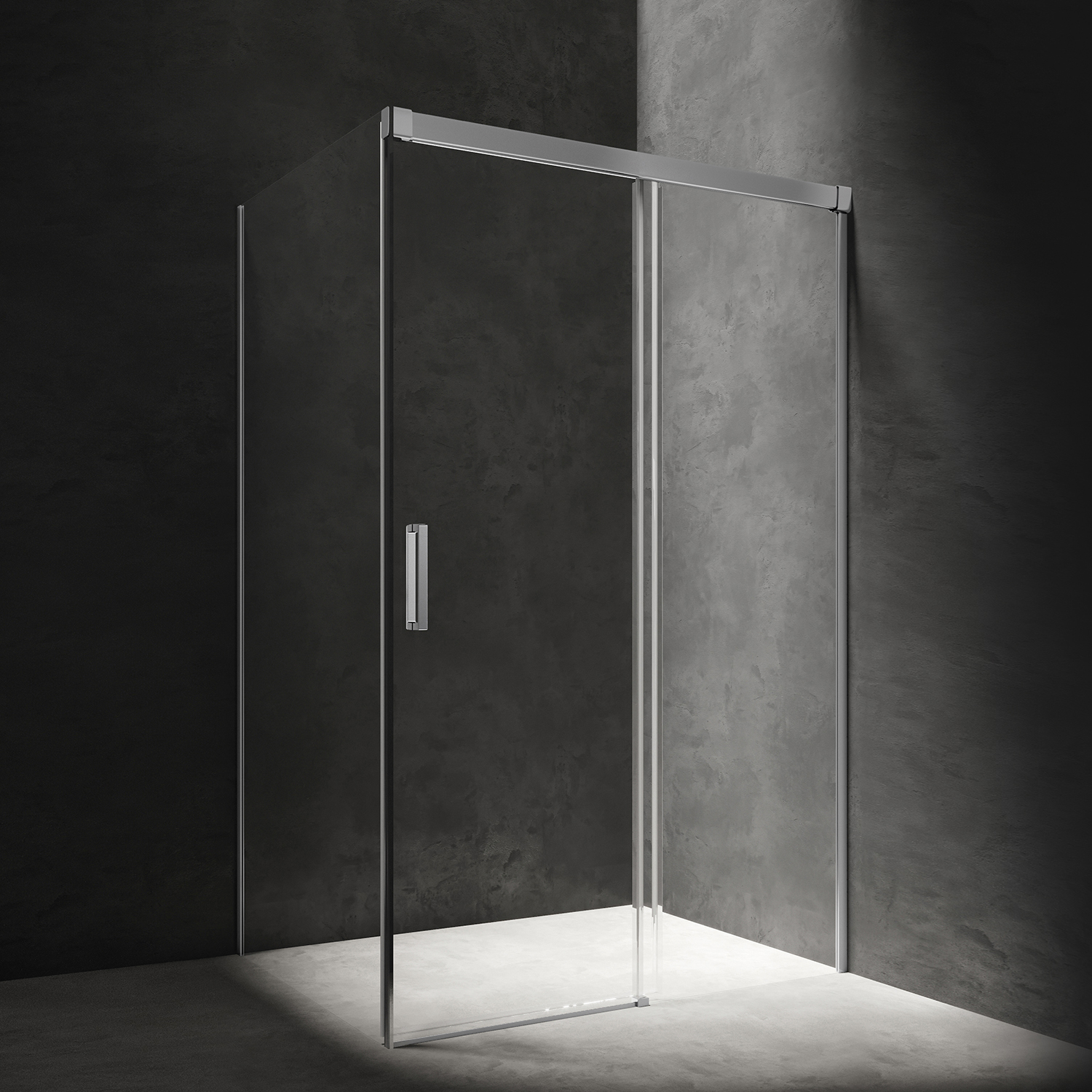 SOHO Rectangular shower enclosure with sliding door, 120 x 80 cm (SO1280CRTR) - OMNIRES