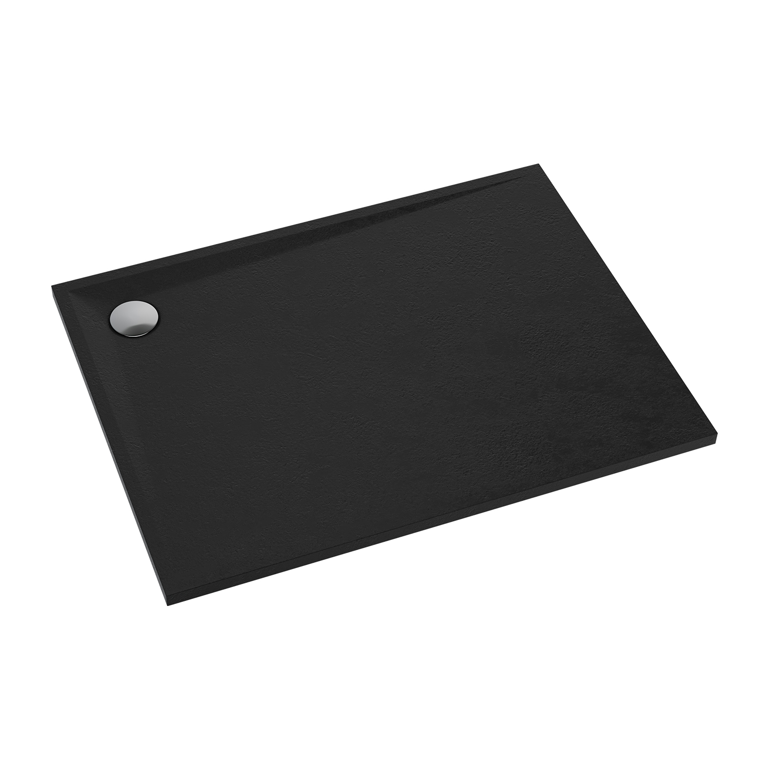 slate-effect shower tray, 80 x 120 cm