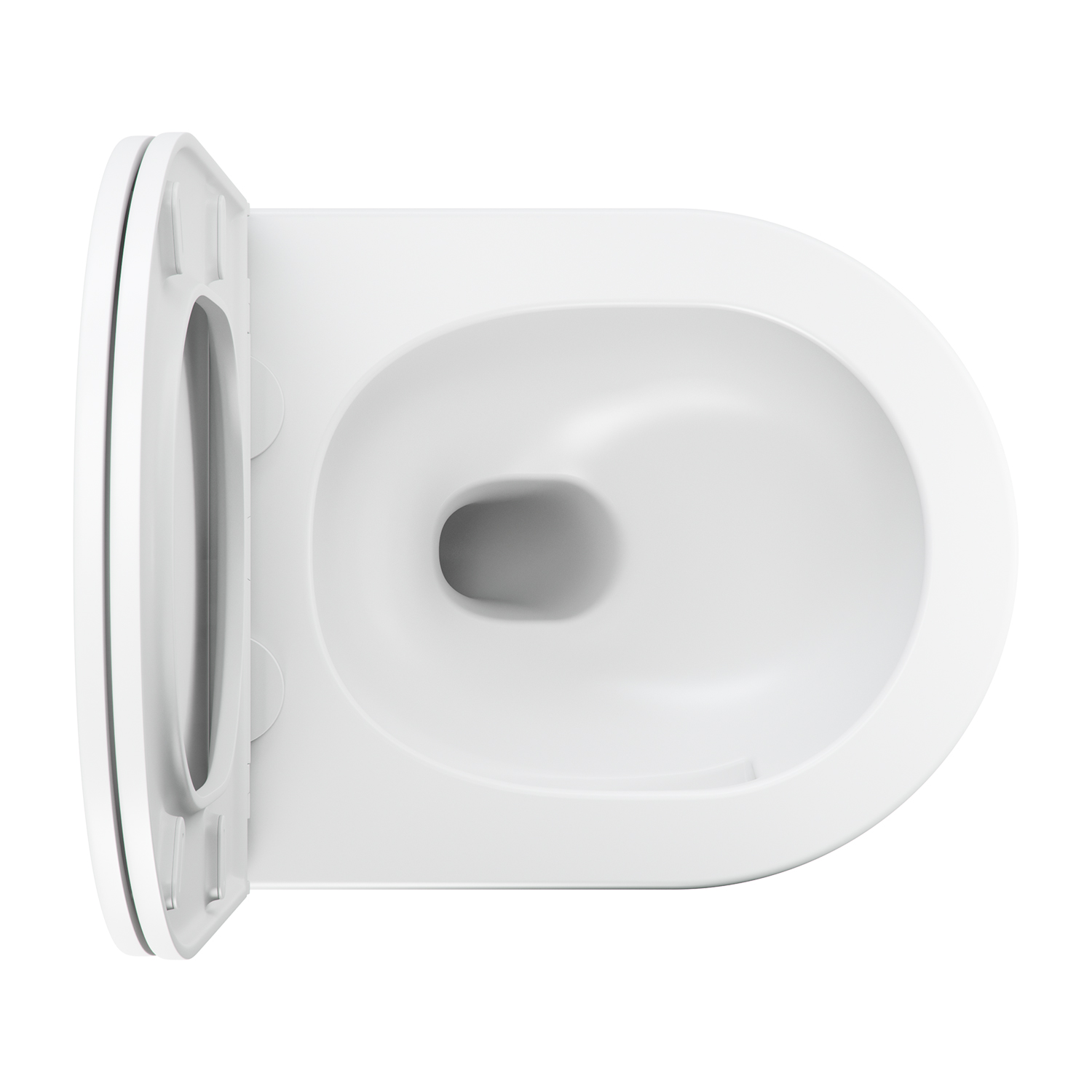 Wand-WC SILENT POWER™ mit WC-Sitz mit Absenkautomatik, 49 x 37 cm