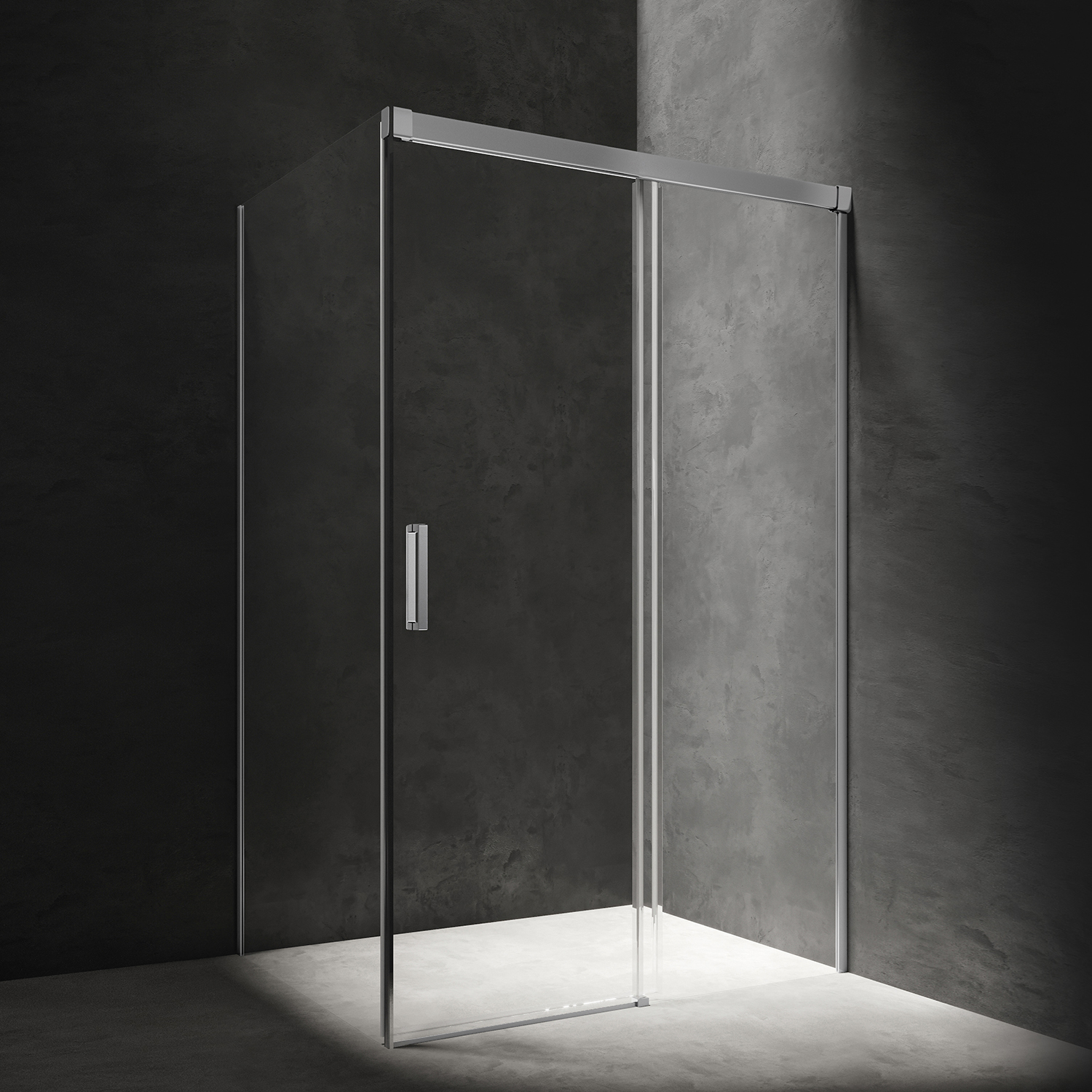 Coördineren Reciteren Steken SOHO Rectangular shower enclosure with sliding door, 120 x 90 cm  (SO1290CRTR) - OMNIRES